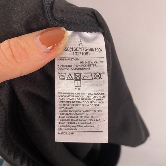 GAP Easy Pant Faux Leather True Black Large - Picture 7 of 8